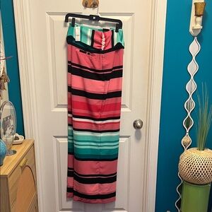 New York & Company Colorful Striped Maxi Skirt